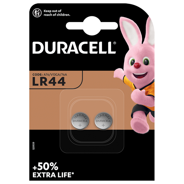 Duracell
Piles bouton Duracell LR44 A76 V13GA | Lot de 2