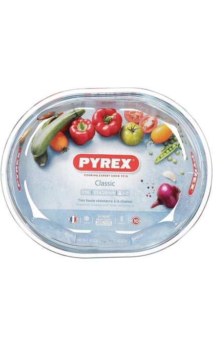 PLAT OVALE CLASSIQUE PYREX 25CM X 20CM 1.5L