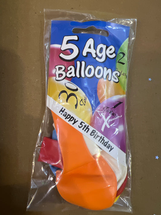 Happy 5th birthday ballon