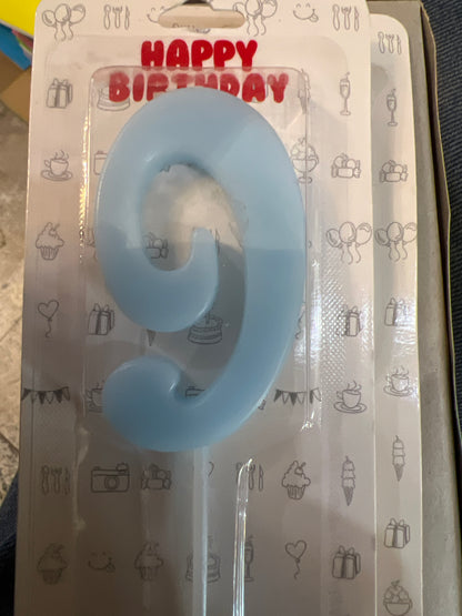 Number candles 0 blue