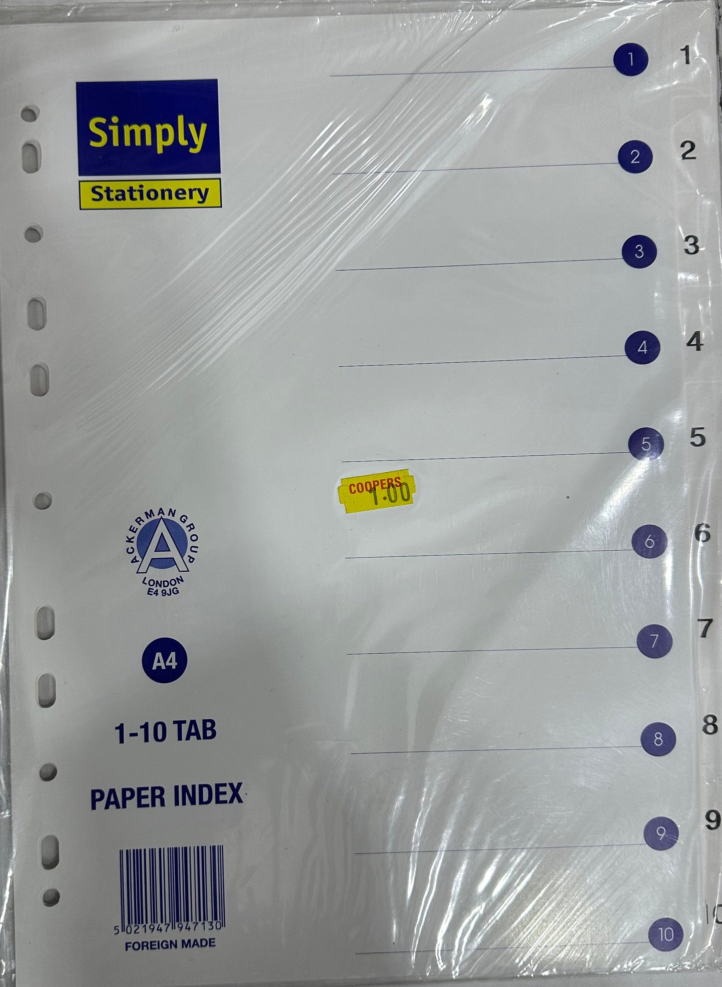 A4 Paper Index Divider