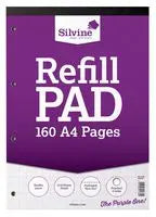 Silvine A4 Refil Pad 160 Pages 2-10-20mm Graph Perforated