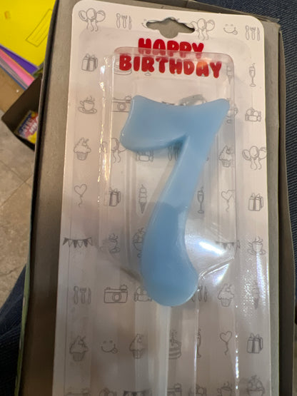 Number candles 0 blue