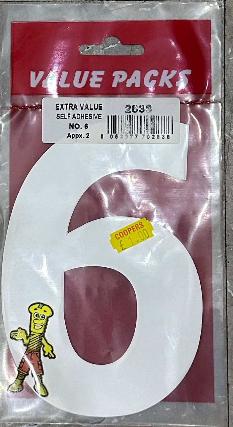 No.6 Extra Large Self Adhesive