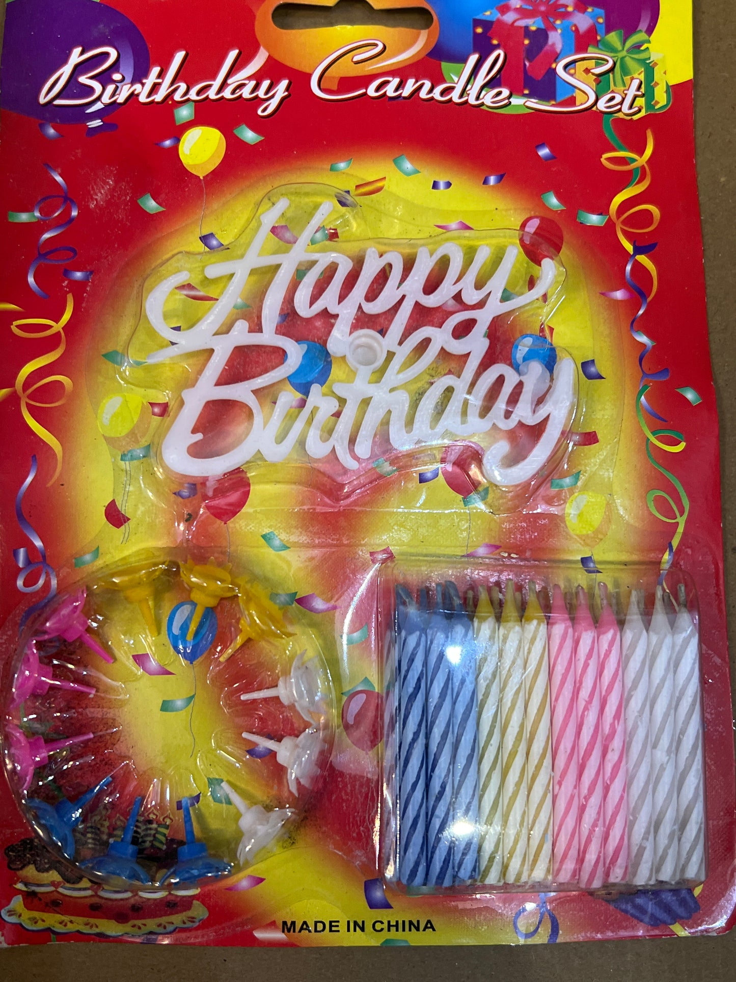 Ensemble de bougies d'anniversaire