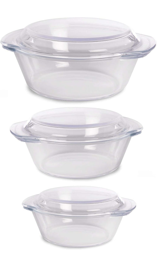 Plat de Cuisson en Verre Lot de 3