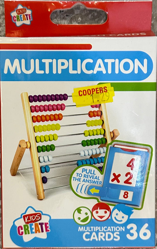 Carte de multiplication 36