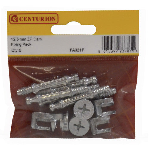 12.5mm ZP Universal Cam Fixing Pack (Pack of 6)