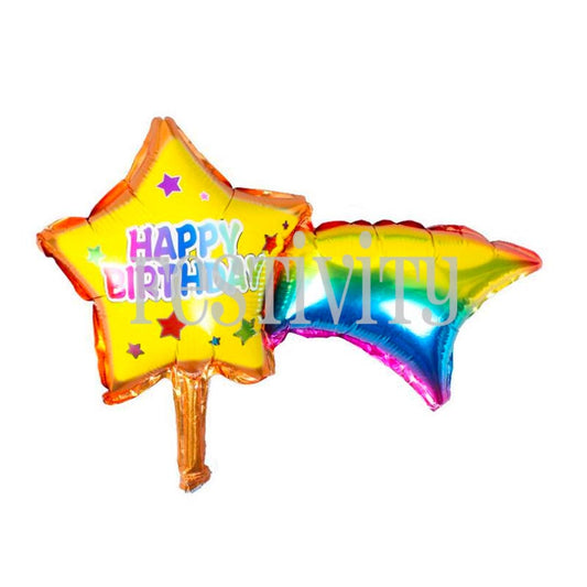 HAPPY BIRTHDAY STAR SHAPE FOIL BALOON