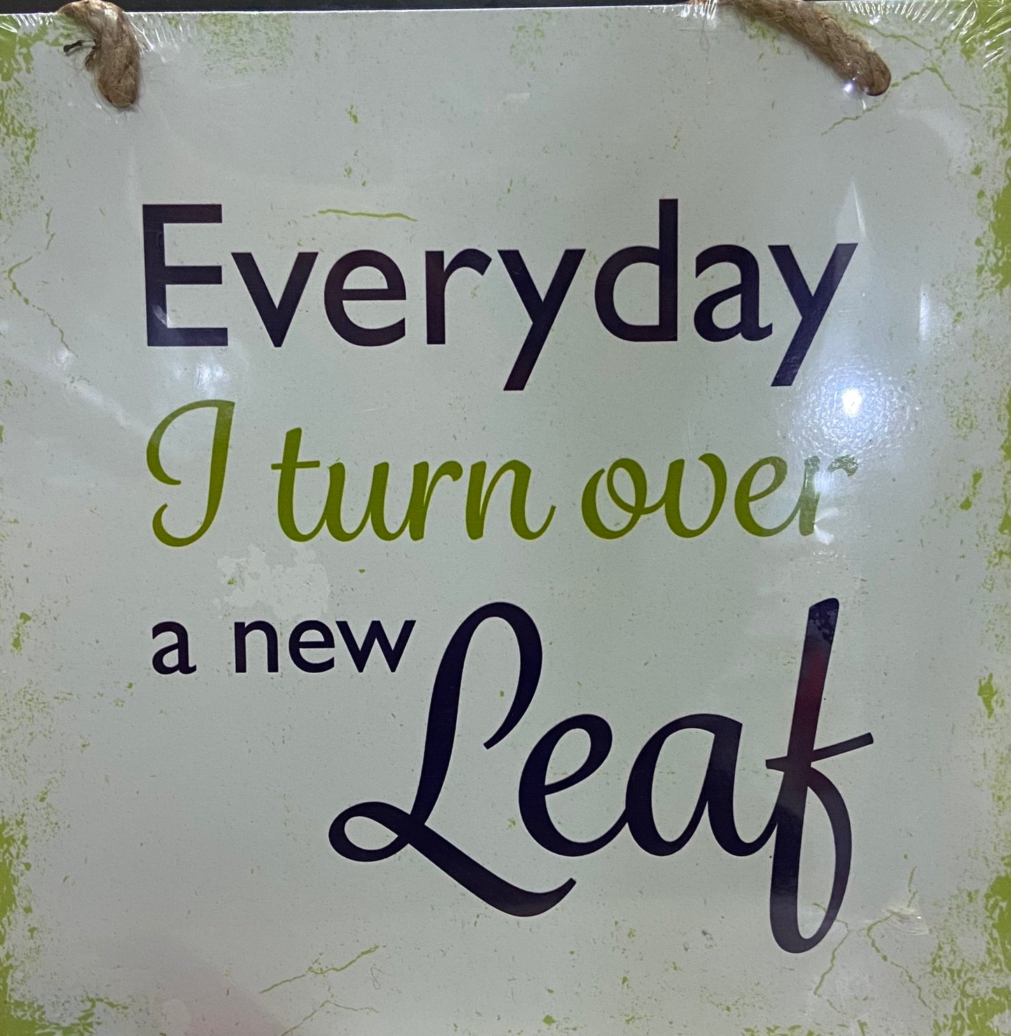 EVERYDAY I TURN OVER A NEW LEAF WALL DECORATION BOTANICS RANGE