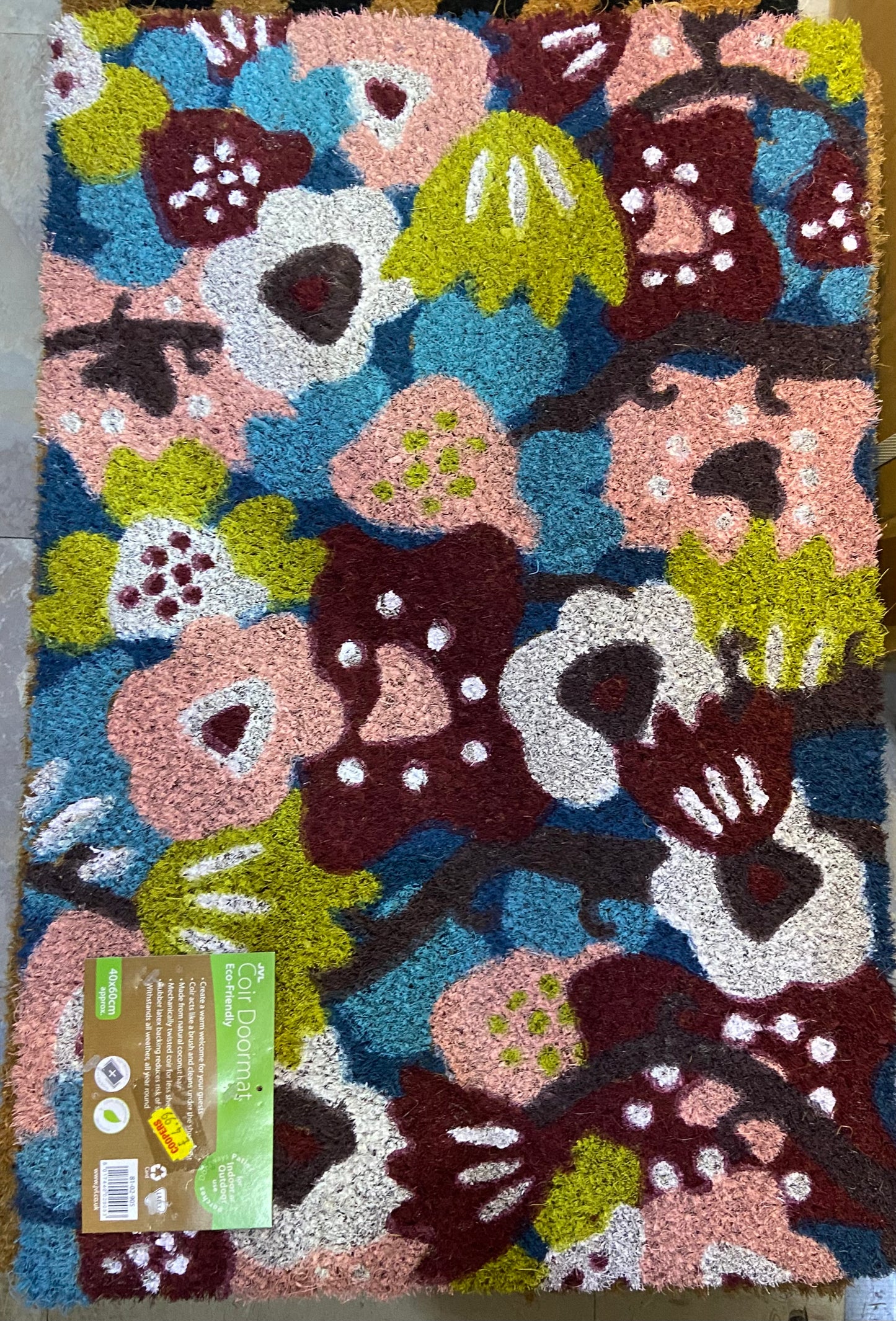 PAILLASSON JVL EN FIBRE DE COCO ÉCOLOGIQUE 40x60cm