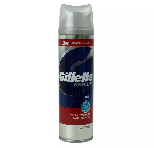 Gillette Gel à Raser Extra Confort 3X Triple Série Homme Doux 200ml