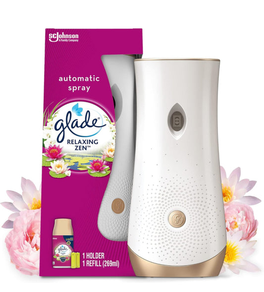 Désodorisant automatique Glade Relaxing Zen, kit de recharge et diffuseur électrique 269 ml