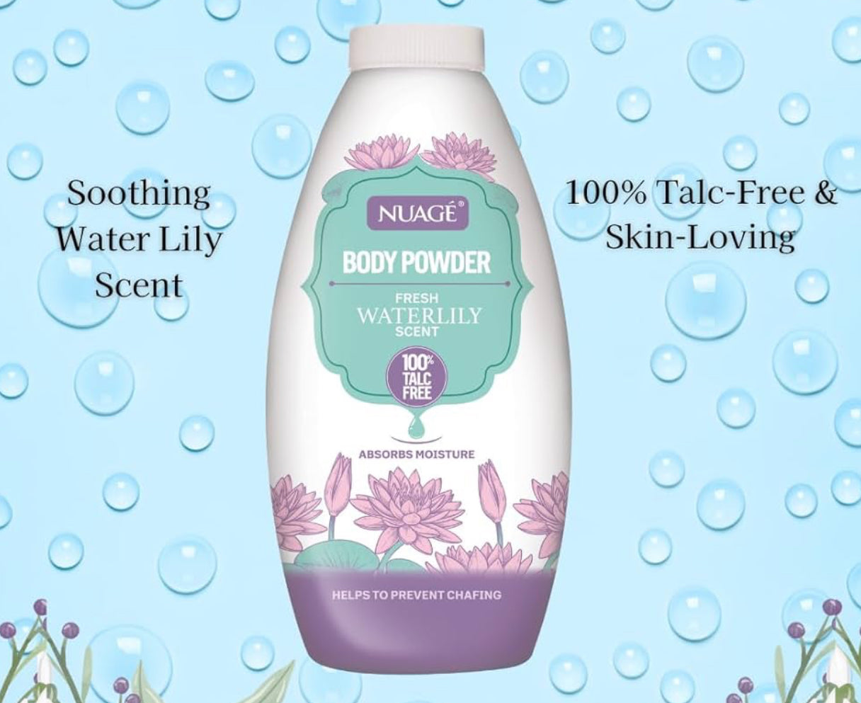 NUAGE BODY POWDER FRESH WATERLILY SCENT 250g