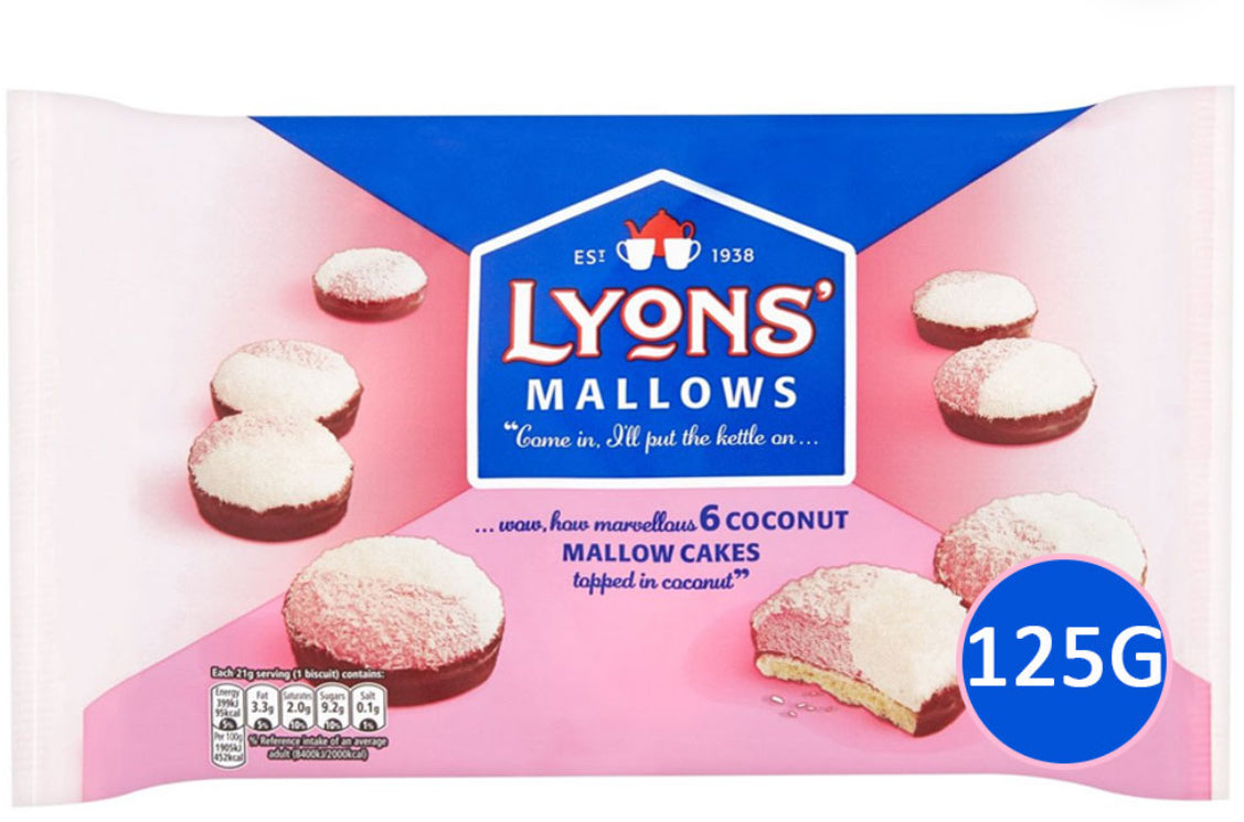 Gâteaux à la guimauve et à la noix de coco Lyons 125g