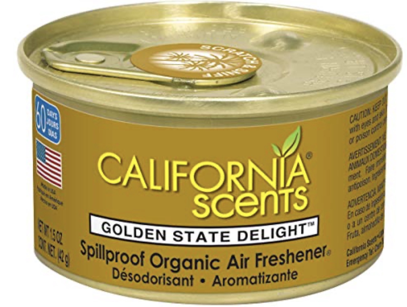 CALIFORNIA SCENTS GOLDEN STATE DELIGHT  42g AIR FRESHENER