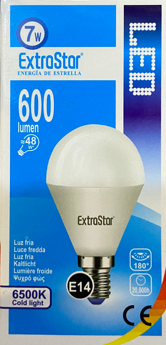 AMPOULE LED EXTRA STAR LUMIÈRE FROIDE E14 7W