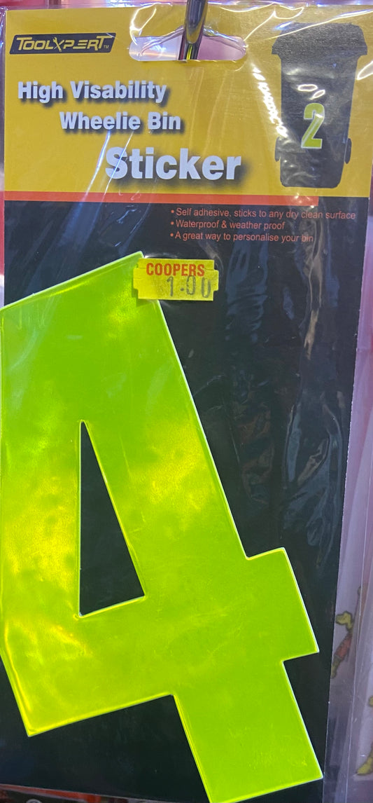 NUMÉRO DE BAC À ROULETTES HAUTE VISIBILITÉ 4
