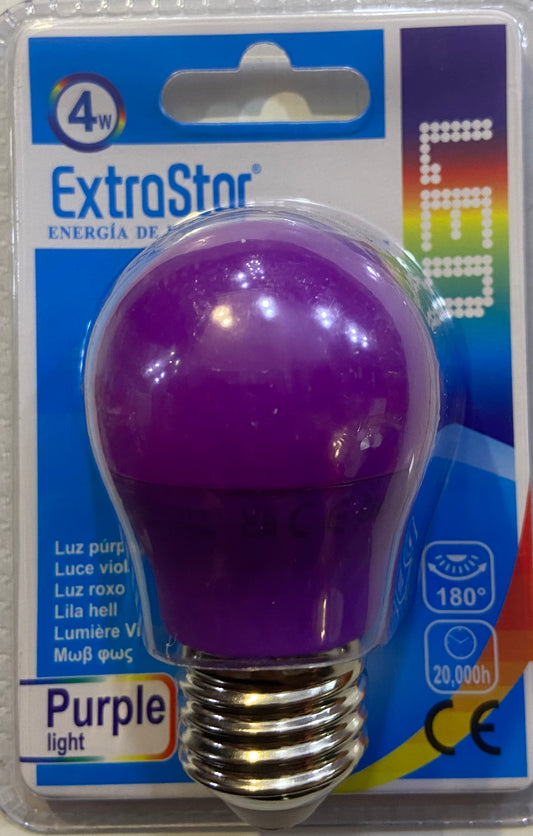 EXTRA STAR LED E27 LUMIÈRE VIOLETTE 4W