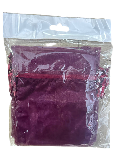SAC ORGANZA BOURGOGNE 4x5 10pc