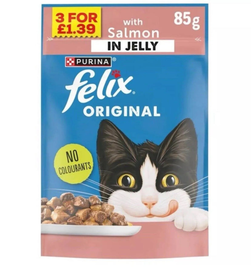 Purina FELIX Original Salmon Wet Cat Food 85g