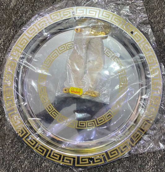 ROUND METAL SERVICE TRAY