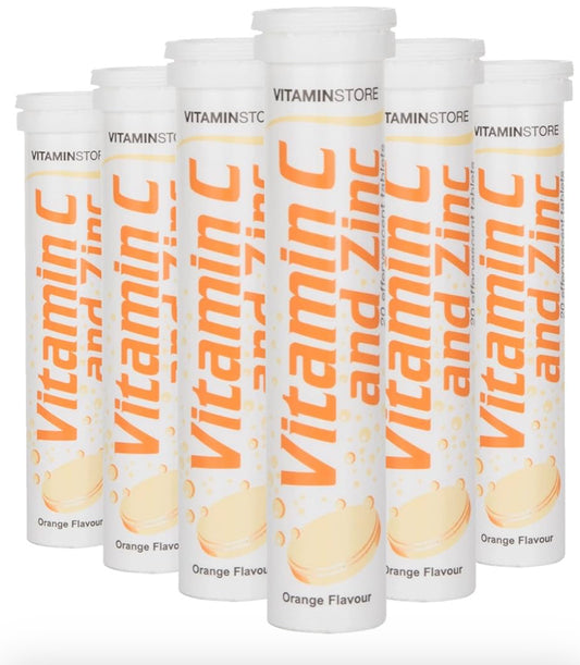 Vitamin Store Vitamin C and Zinc Effervescent Tablets Orange Flavour Pack of 20