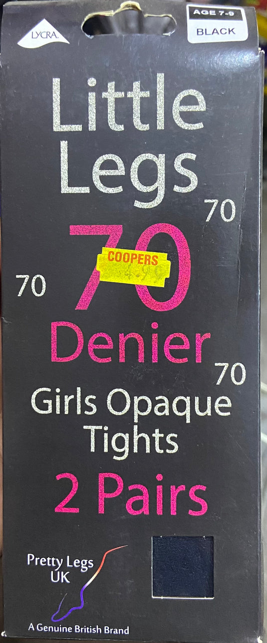 COLLANT FILLE OPAQUE NOIR 7-9 ANS