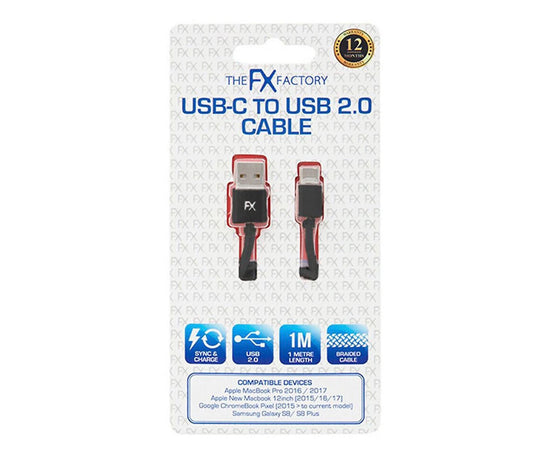 CÂBLE USB-C VERS USB 2.0 FX 1 M NOIR