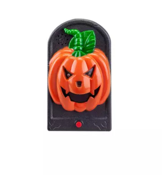 SONNETTE DE PORTE CITROUILLE HALLOWEEN AVEC ARAIGNÉE