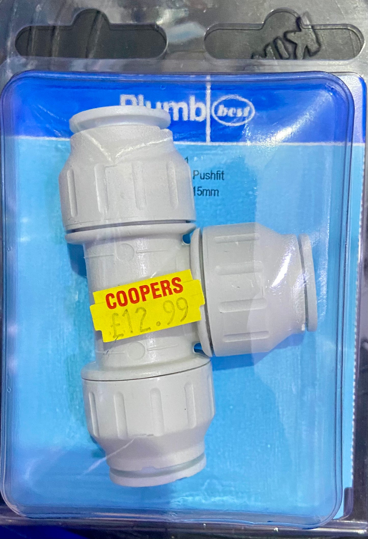 RACCORD EN T ÉGAL À SERTIR PLUMB 15mm BLANC