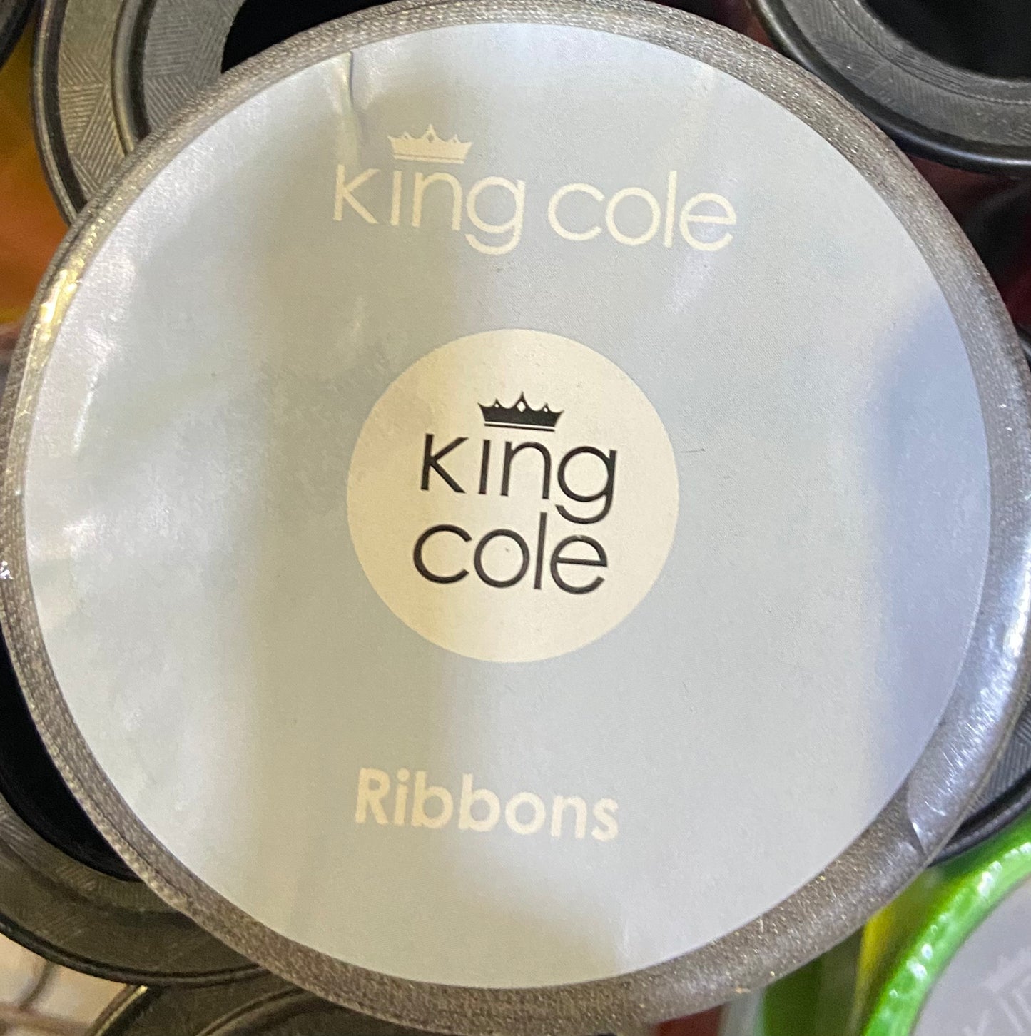 KING COLE RUBAN SATIN DOUBLE FACE 15mm-4M Argent