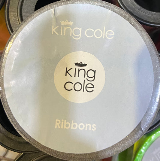 KING COLE RUBAN SATIN DOUBLE FACE 15mm-4M Argent