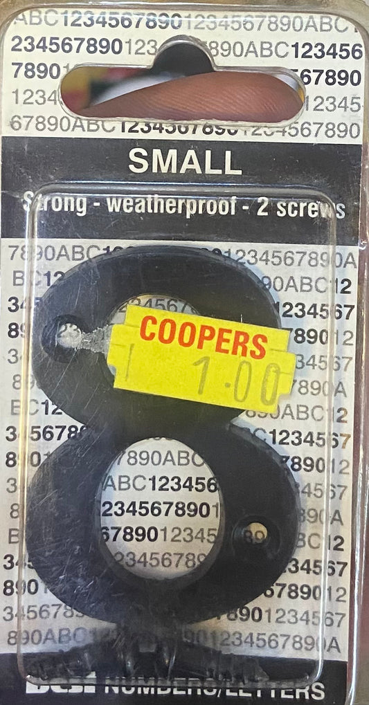 NUMBER 8 BLACK WITH SCREWS