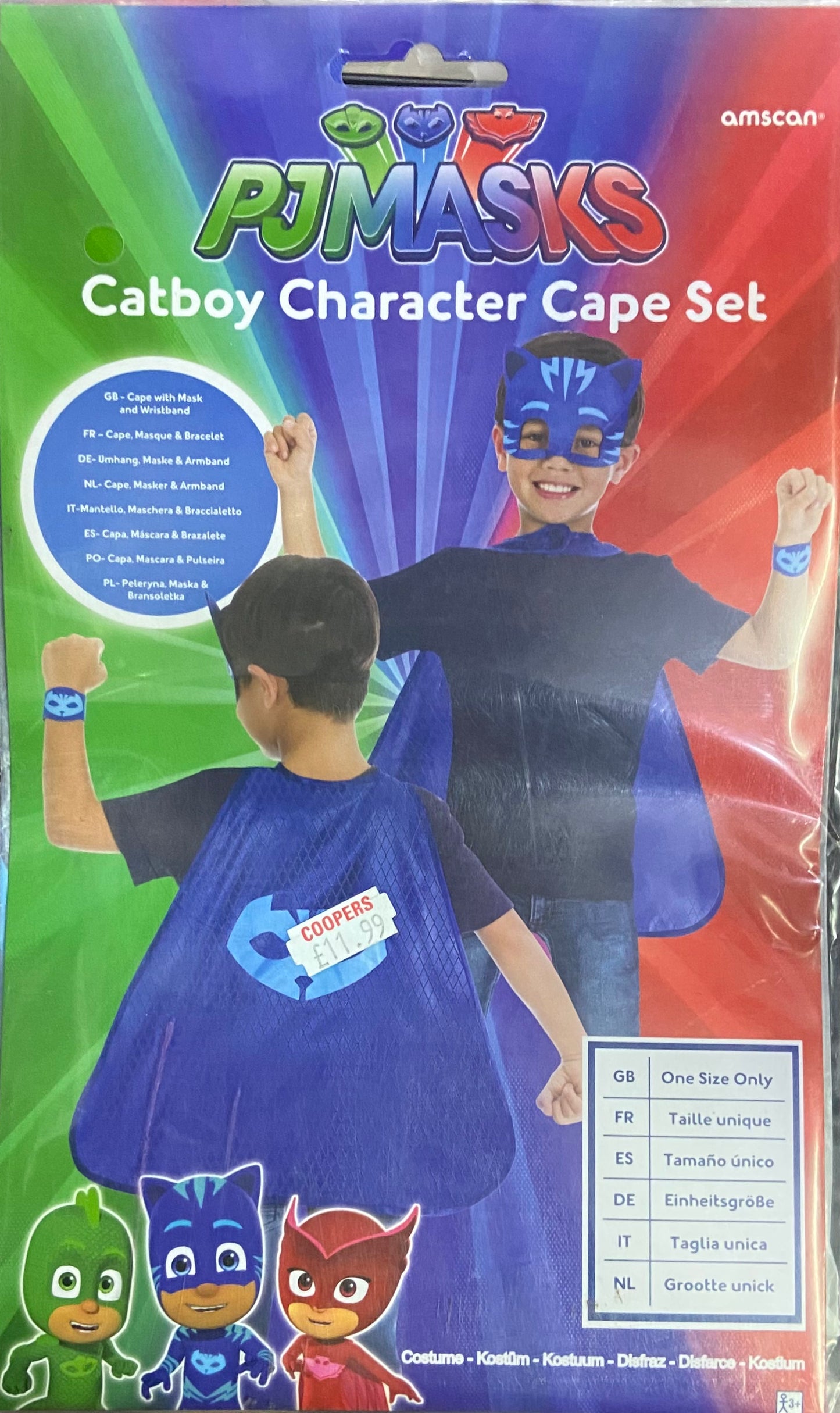 PJMASKS CATBOY CHARACTER CAPE SET