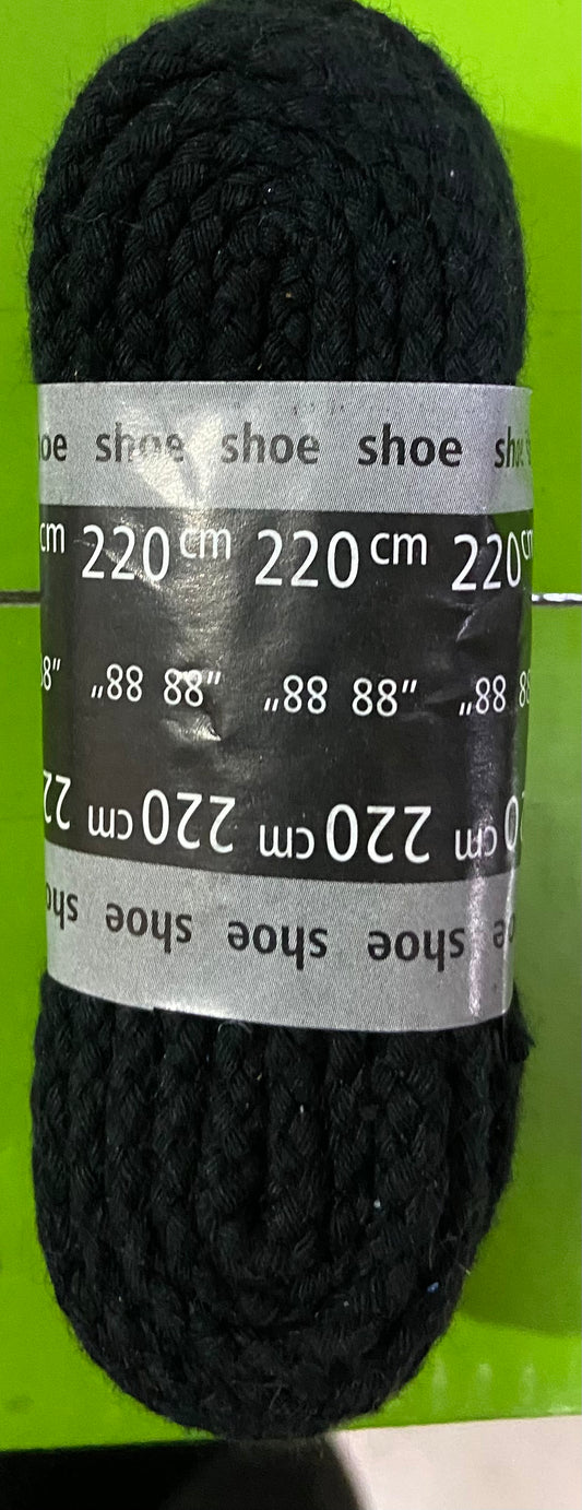 SHOE LACES 220cm 88” BLACK