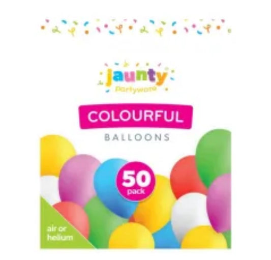 BALLONS DE FÊTE AMUSANTS ET COLORÉS - PAQUET DE 50