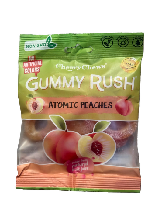 CHEERY CHEWS GUMMY RUSH ATOMIC PEACHES 90g