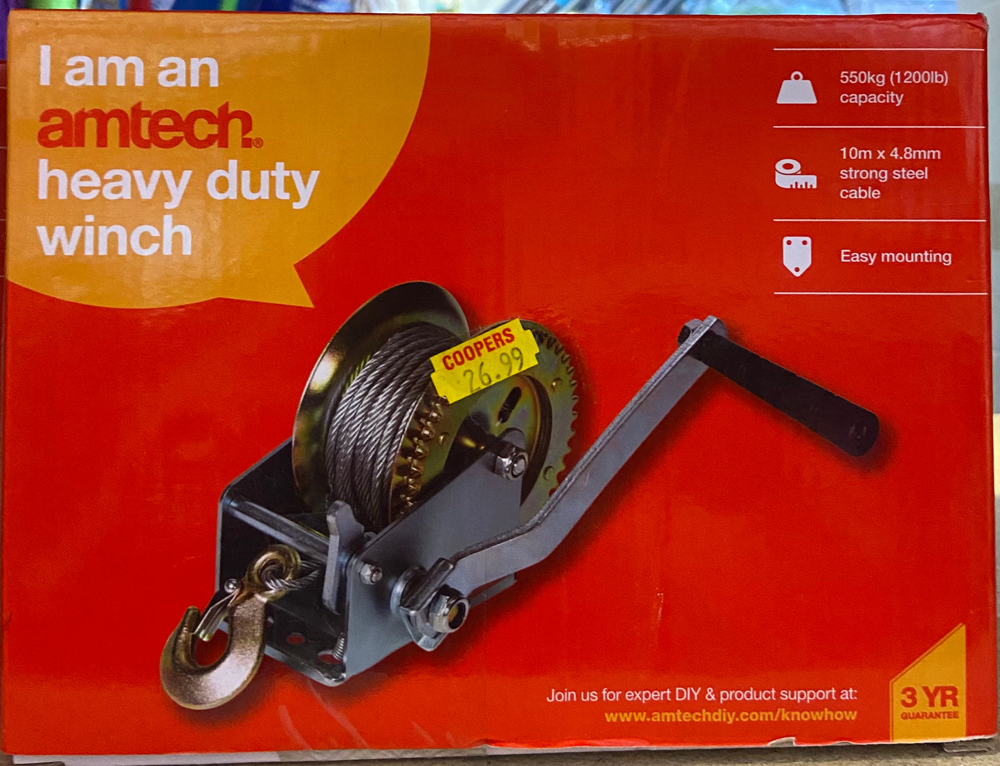 AMTECH HEAVY DUTY WINCH