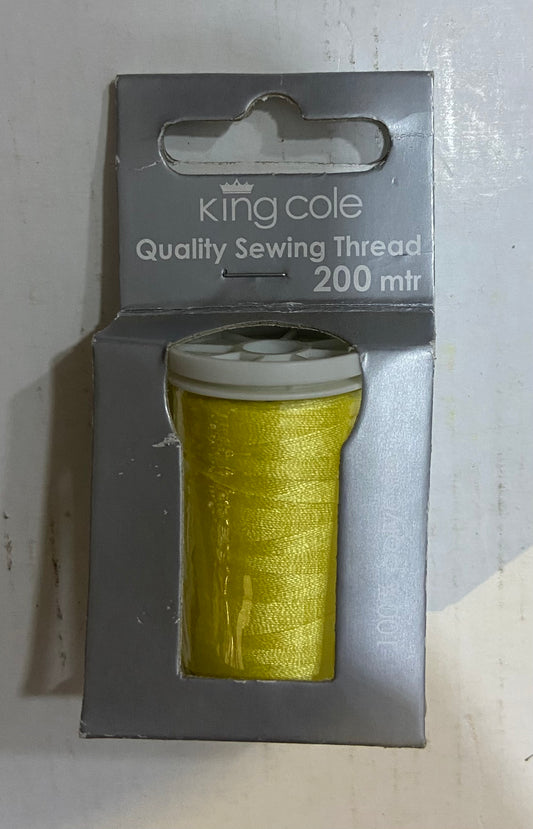 KING COLE QUALITY SEWING THREd 200m POLYESTER