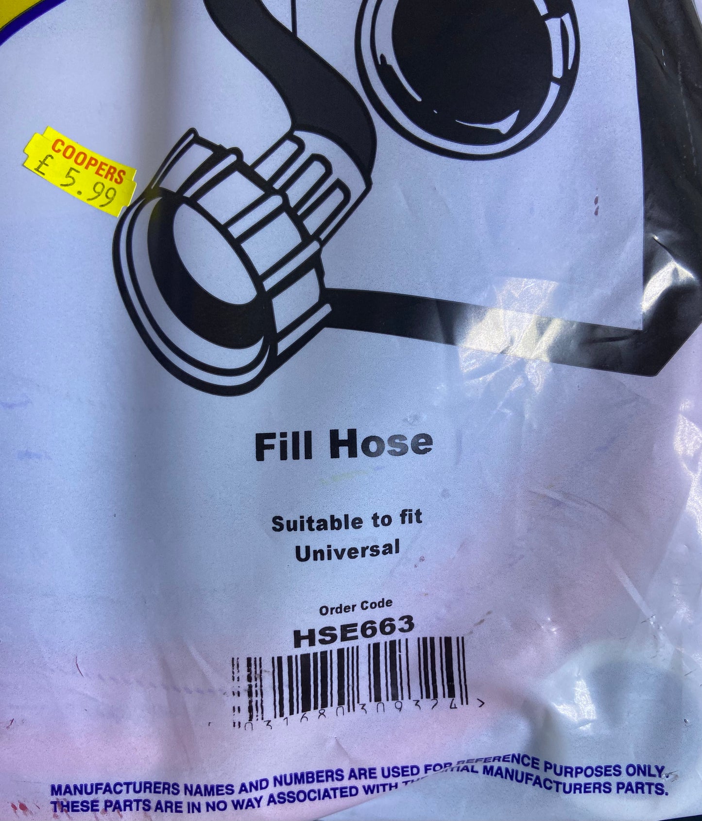 ELECTRUEPART APPLIANCE FILL HOSE UNIVERSAL