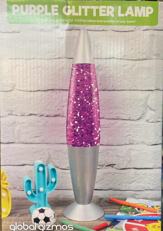 LAMPE À PAILLETTES VIOLETTES