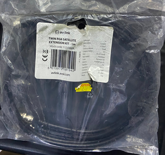 KIT D'EXTENSION SATELLITE AV LINK TWIN RG6 1m