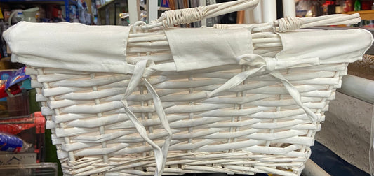 JVL WHITE BASKET WARE40x30x20cm