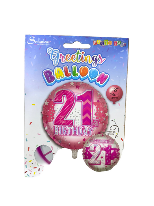 BALLON FEMME 21 ANS 45 CM