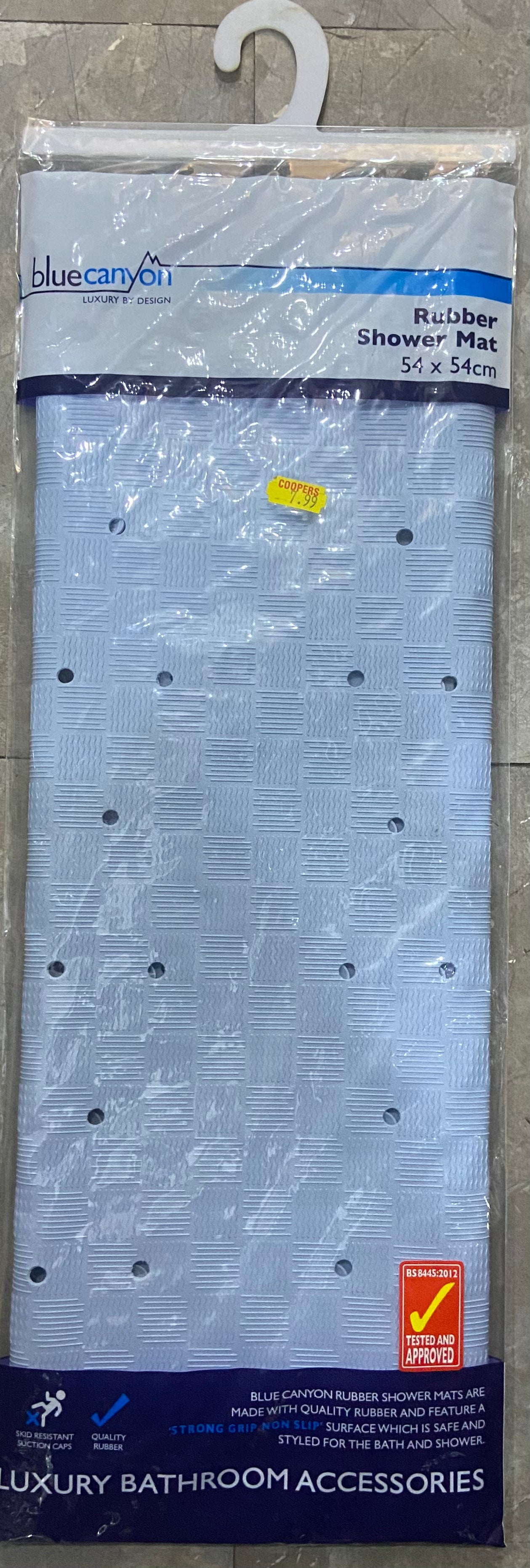 BLUECANYON RUBBER SHOWER MAT 54x54cm