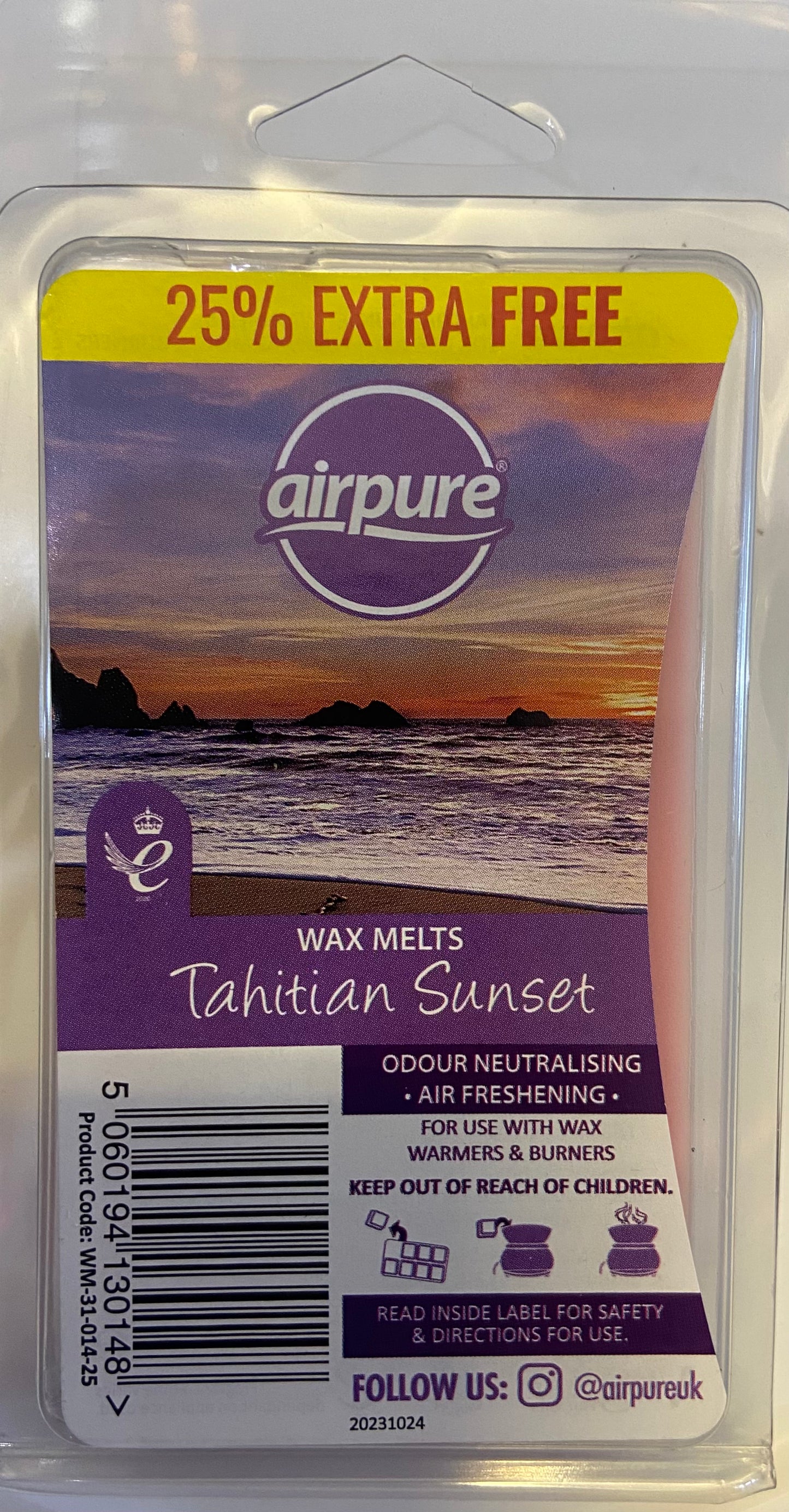 AIRPURE WAX MELTS TAHITIAN SUNSET
