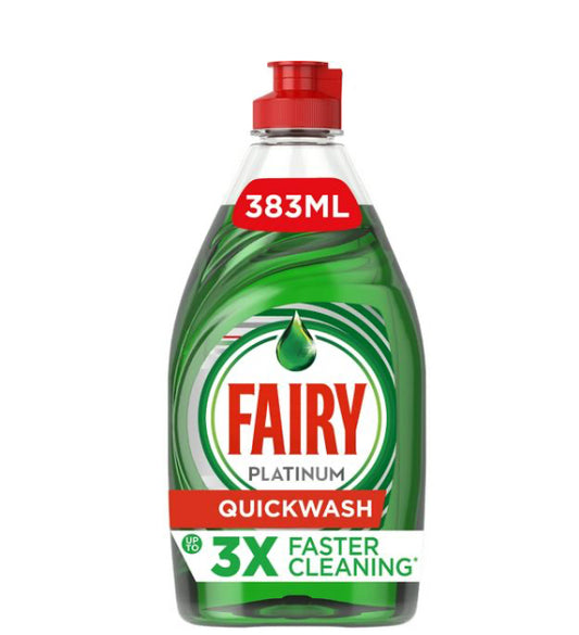 Liquide Vaisselle Fairy Platinum Quickwash Original 383ml
