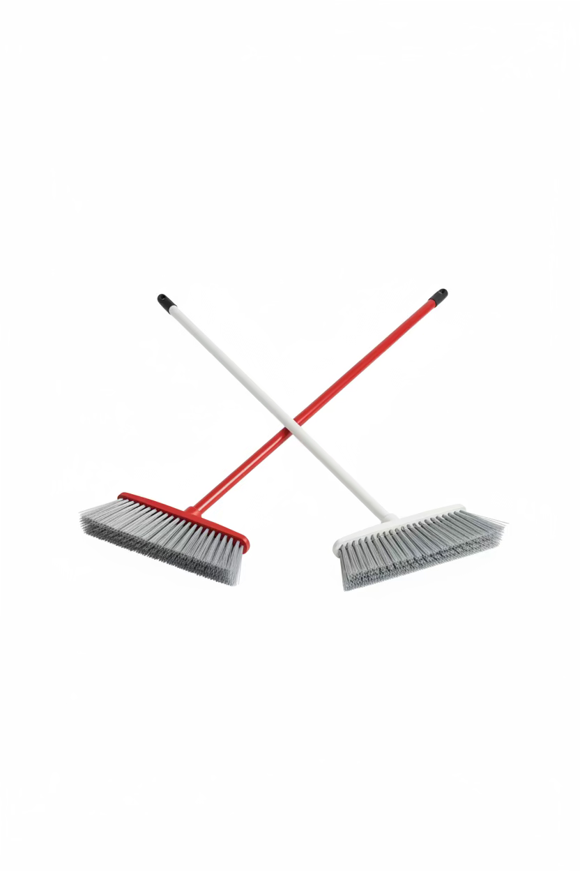 CLEANING OVAL BROOM WITH STICK 1pc
