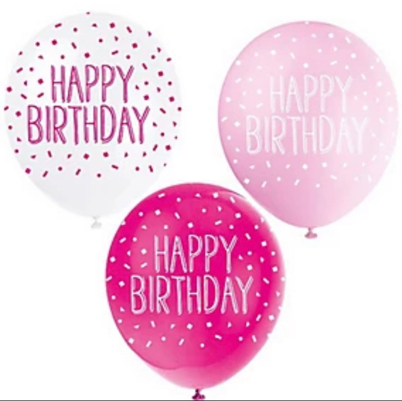 9in UNIQUE HAPPY BIRTHDAY LATEX BALLOONS 10